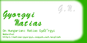 gyorgyi matias business card